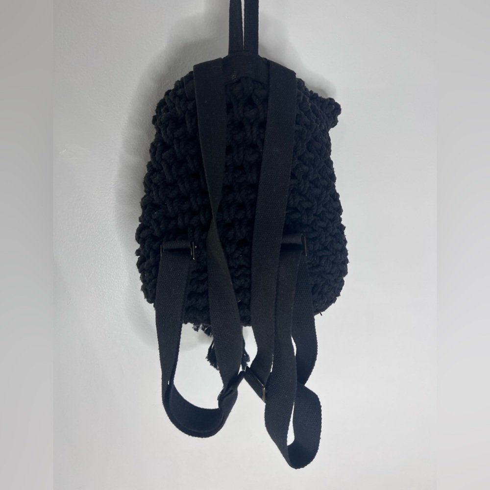 Black Macrame Backpack - image 4